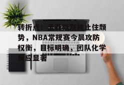 开元中国-关于转折点！孟菲斯灰熊止住颓势，NBA常规赛今晨攻防权衡，目标明确，团队化学反应显著的信息
